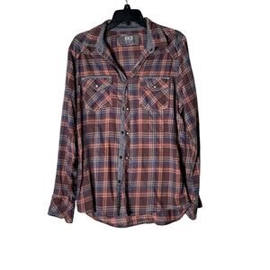 Buckle BKE Standard Fit Men's Medium Western Shirt Vintage‎ Washed